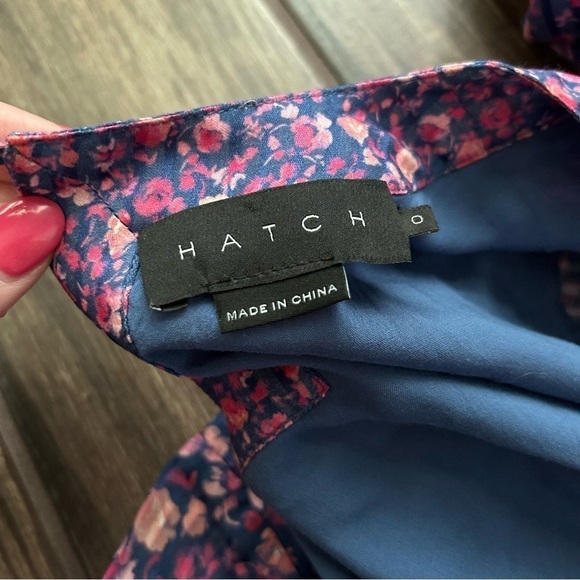 HATCH Maternity Pink Floral Cotton Silk Blend Shift Dress Sz 0 - Picture 7 of 8